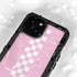 Pink Checkerboard iPhone 15 Waterproof Case